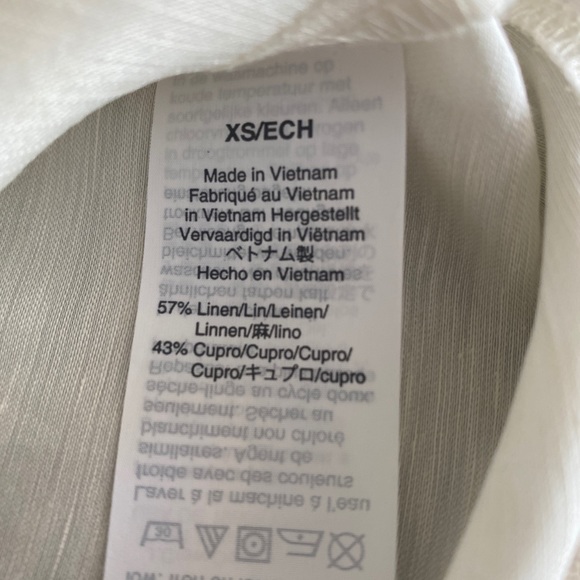 J Crew Linen Blend Cream Midi XS - Picture 12 of 15